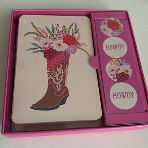 Pink “howdy” country/cowgirl notecard set